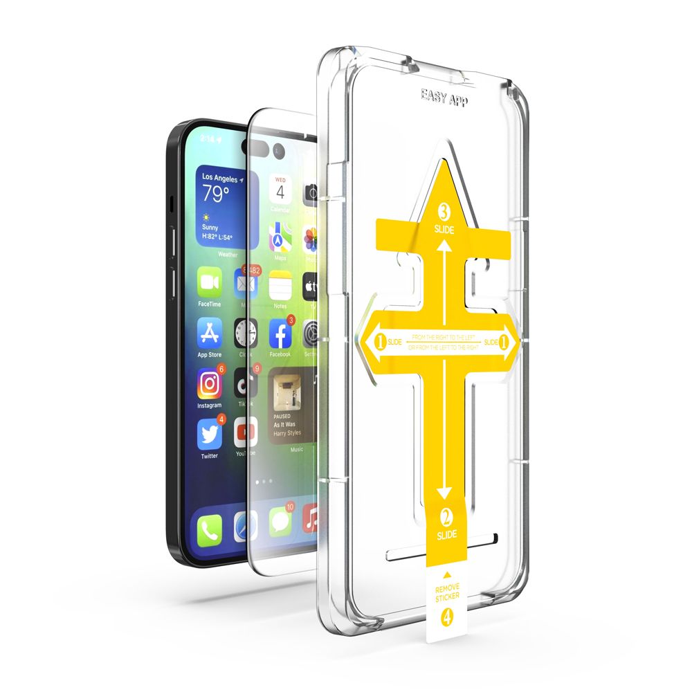 아이폰 14 Pro 원터치 부착 액정보호 강화유리필름